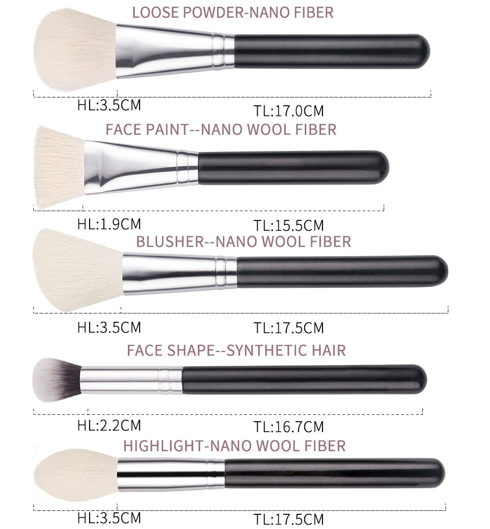 15/25/30pcs PRO Makeup Brushes Set