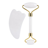 Face Roller Natural Jade Stone  White
