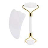 Face Roller Natural Jade Stone  White