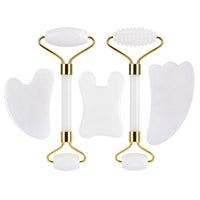 Face Roller Natural Jade Stone  White